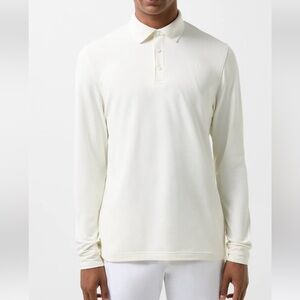 Bogner Men's Gustavo Long Sleeve Functional Polo Shirt in Off-White XL